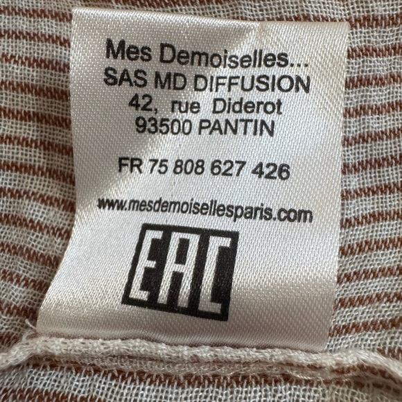 Mes Demoiselles Textured Striped Cardigan w sequin/fringe edge. OS VGUC - Picture 11 of 12